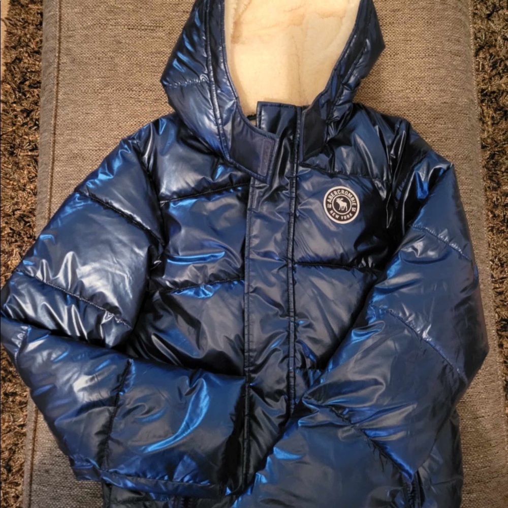 Boys Navy Blue Abercrombie & Fitch Bomber jacket